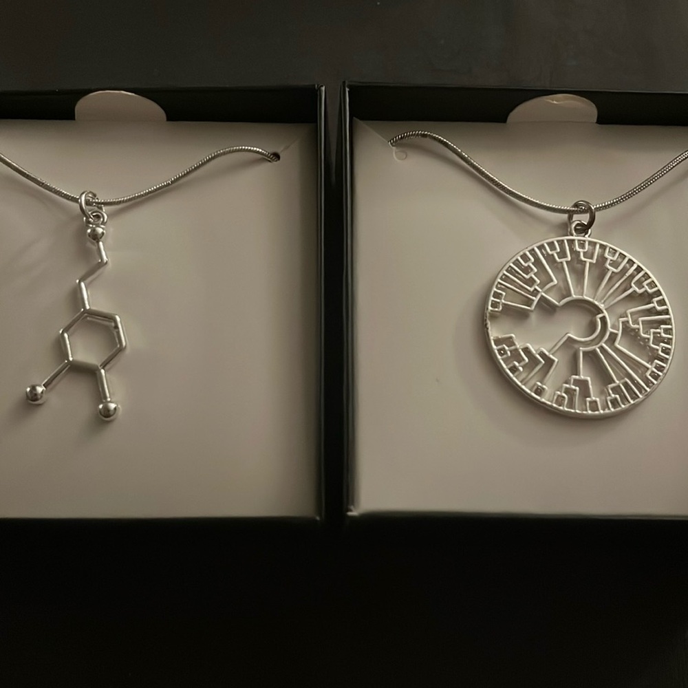 Molecule & Sun silver necklace bundle NIB